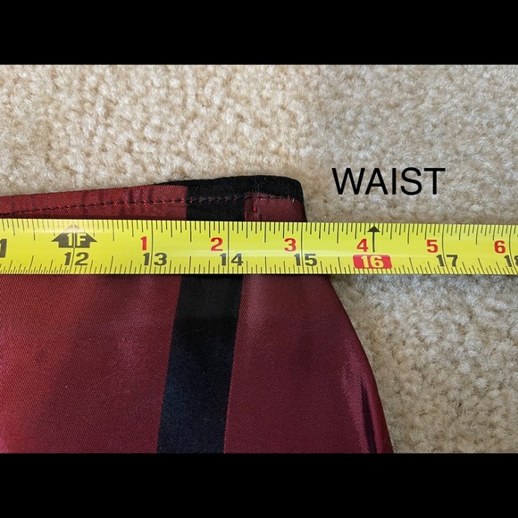 D22_JS COLLECTION. Crimson red/black plaid maxi skirt - Picture 9 of 12